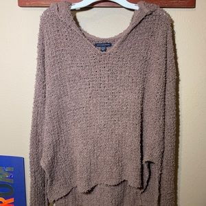 Hooded raggedy sweater!